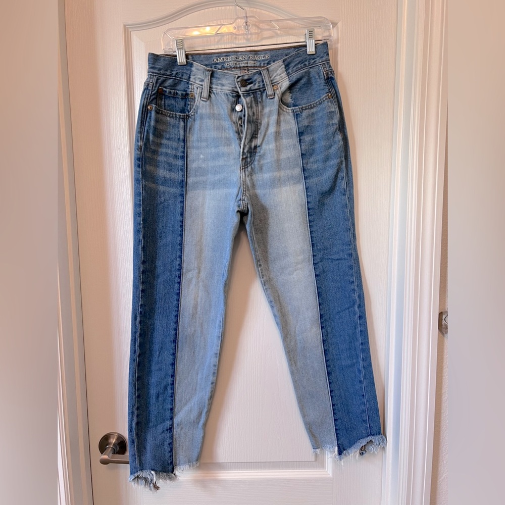 American Eagle vintage, high-rise jeans.